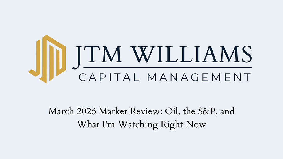 March 2026 Market Review: Oil, the S&P, and What I'm Watching Right Now