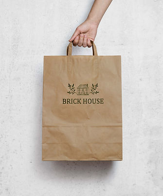 Brick House paper bag design