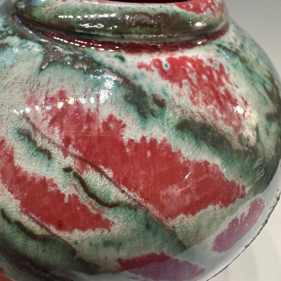 Thumbnail: Decorative Luster vessel - 4.5” x 4.75”