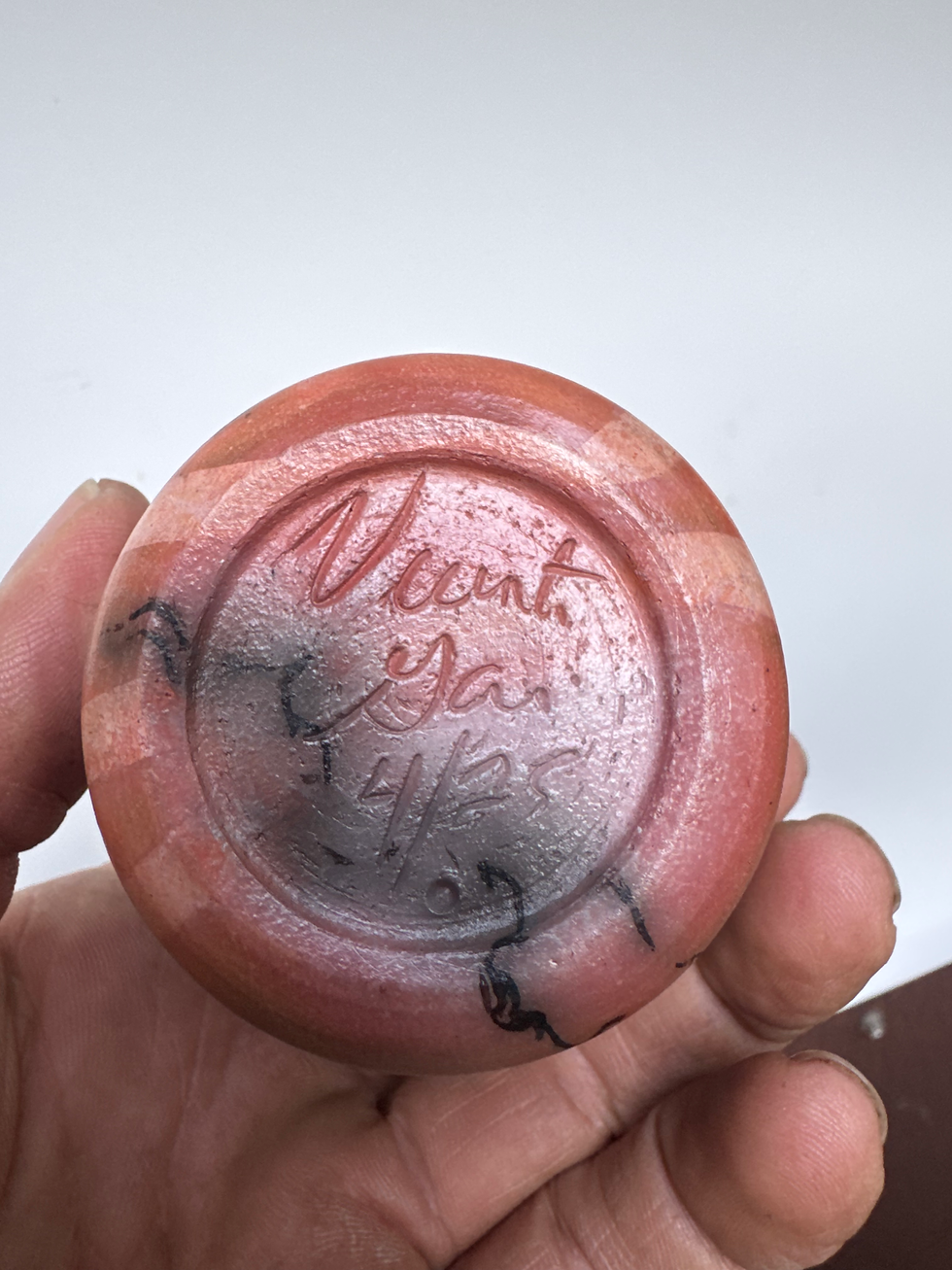 Thumbnail: Smoked Stoneware, Vase - 3 3/8” x 3 3/8”