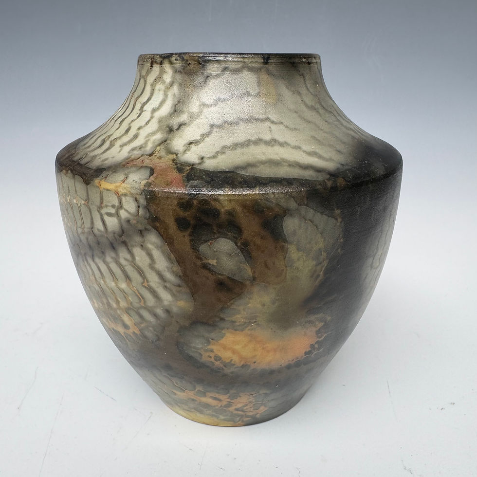 Thumbnail: Saggar fired Porcelain Vase 5 1/2“ x 5 1/8“