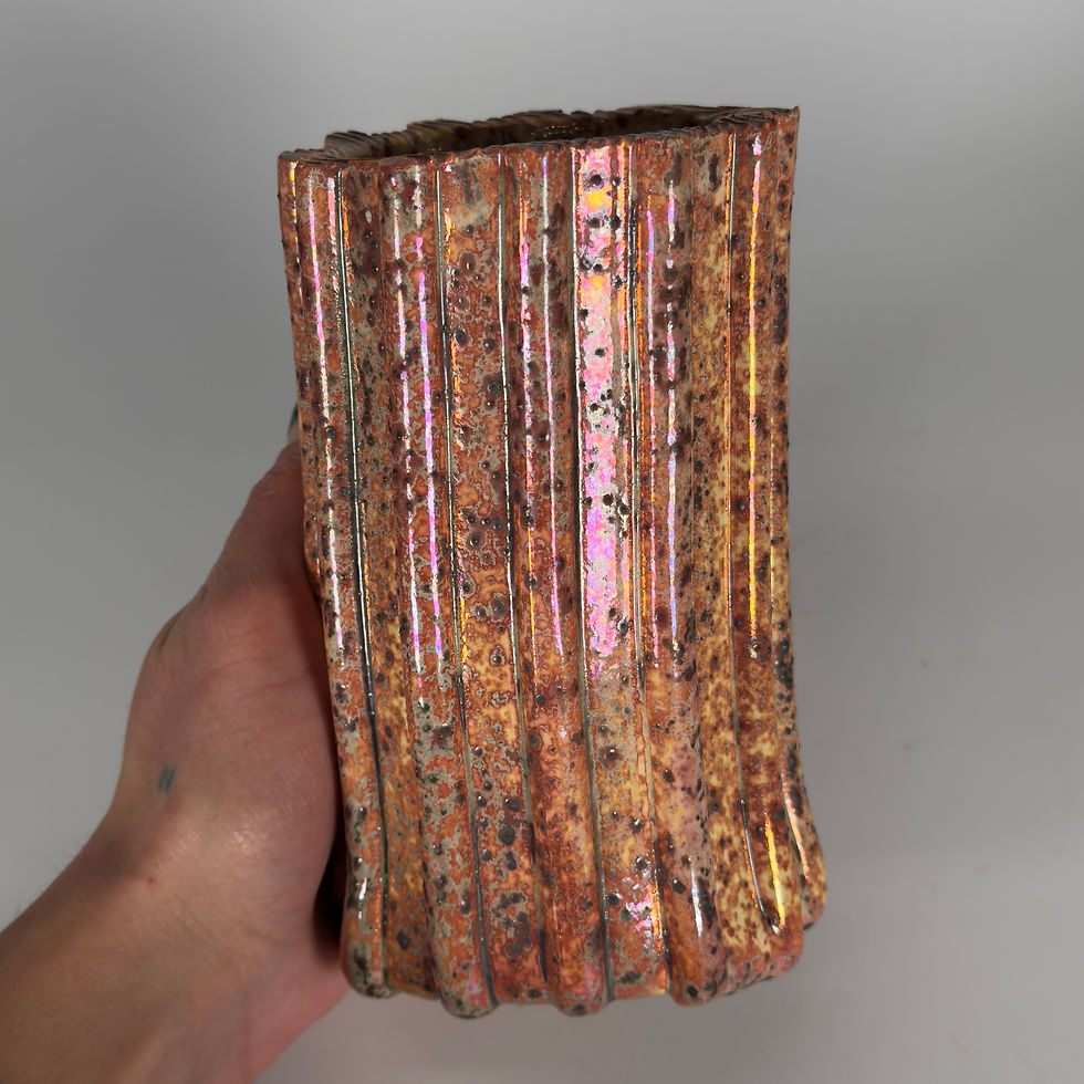 Thumbnail: Decorative Luster vessel - 6" x 3.5"