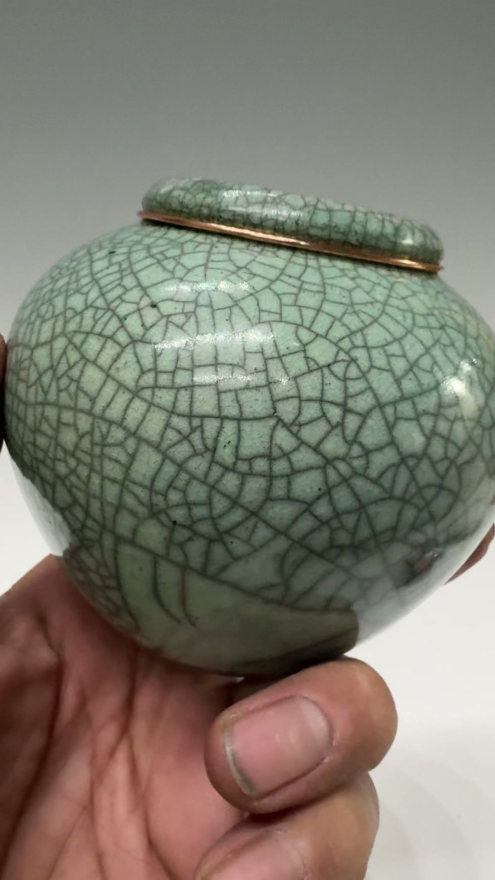 Thumbnail: Raku-fired Vessel  3 5/8” x 4 1/8”