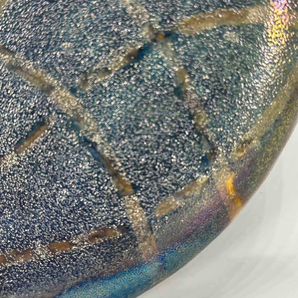Thumbnail: Raku Decorative Disk 9” x 1 5/8"
