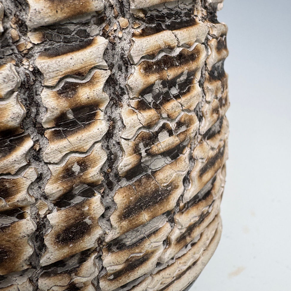 Thumbnail: Obvara fired Stoneware Vase 6.75“ x  5”