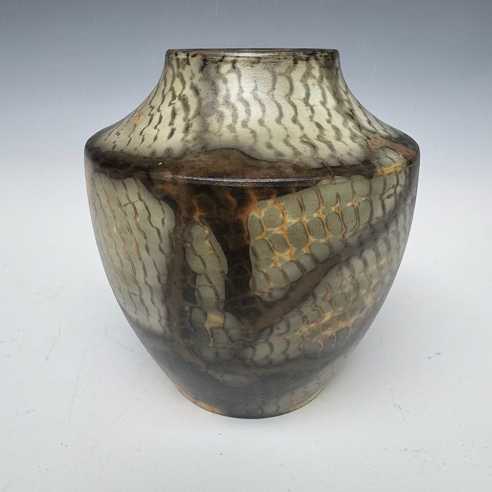 Thumbnail: Saggar fired Porcelain Vase 5 1/2“ x 5 1/8“