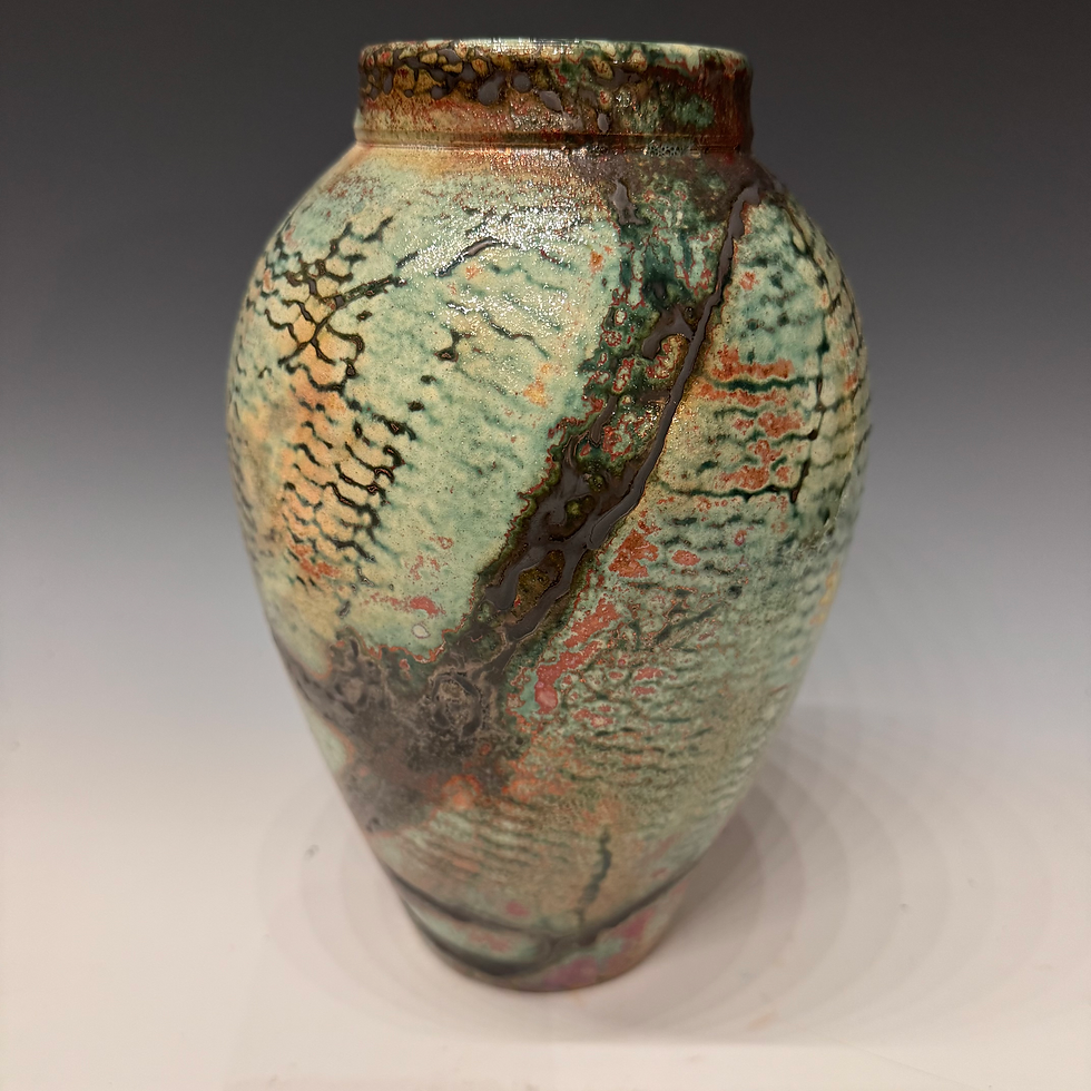 Thumbnail: Raku-fired luster Vessel  9.75“ x 6.5“