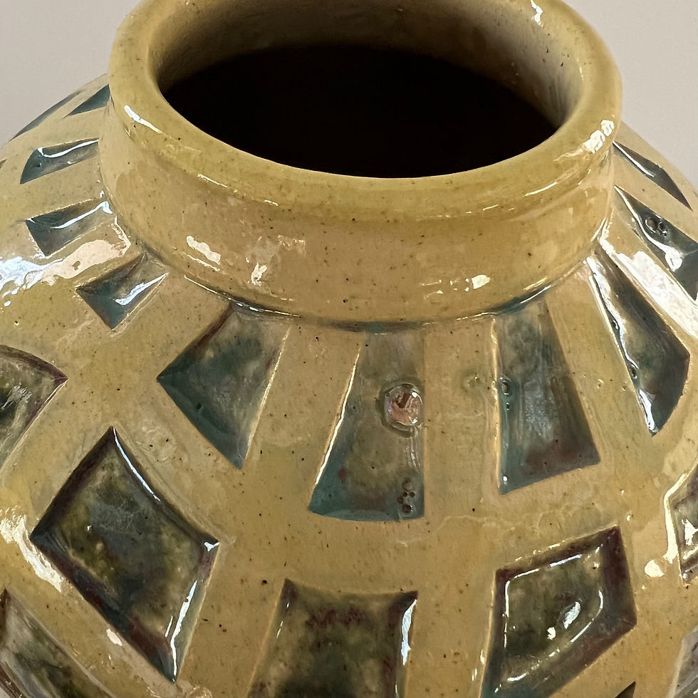 Thumbnail: Sandblasted Luster Vessel 8 1/8" x 7 1/4"
