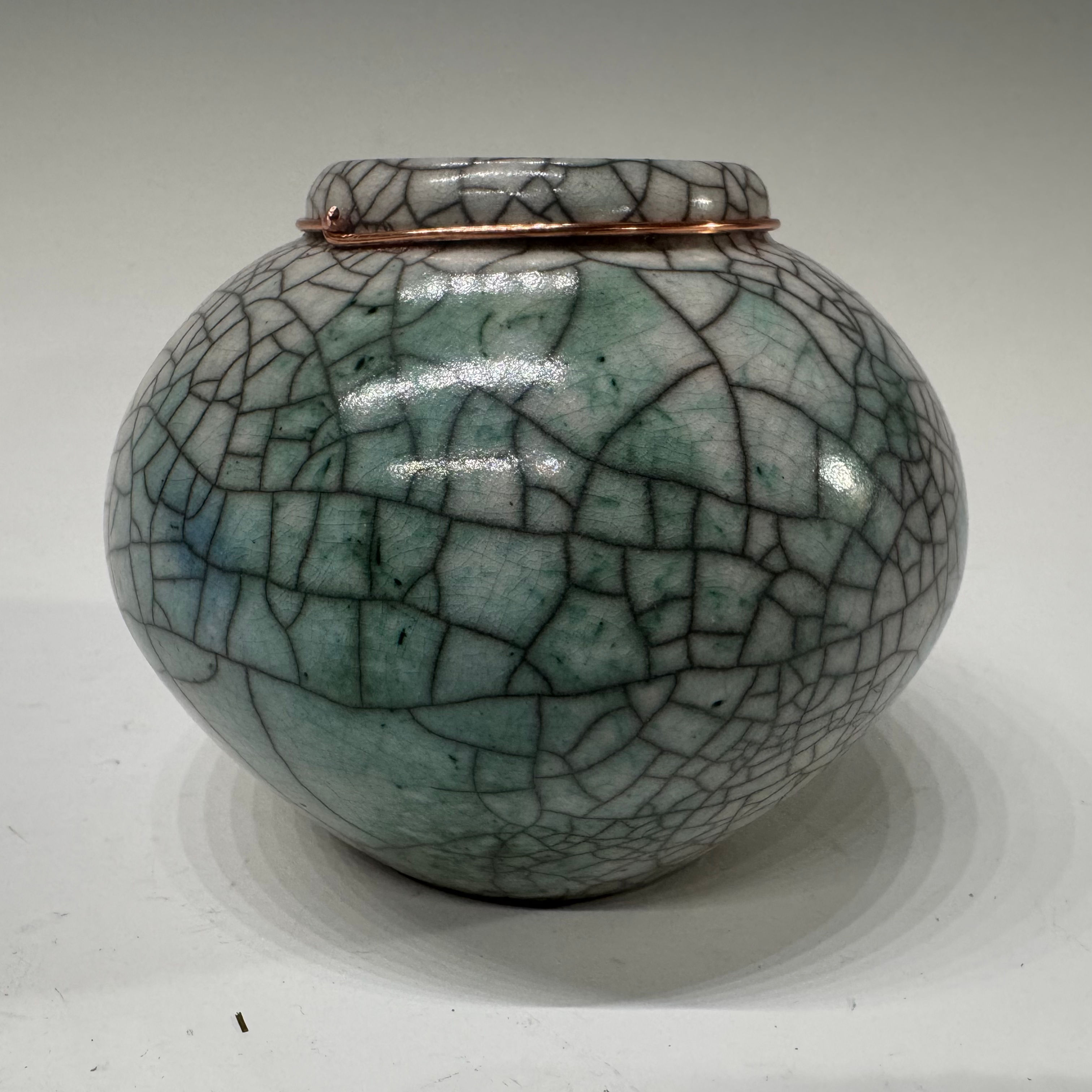 Raku-fired Vessel  3 1/8” x 4”