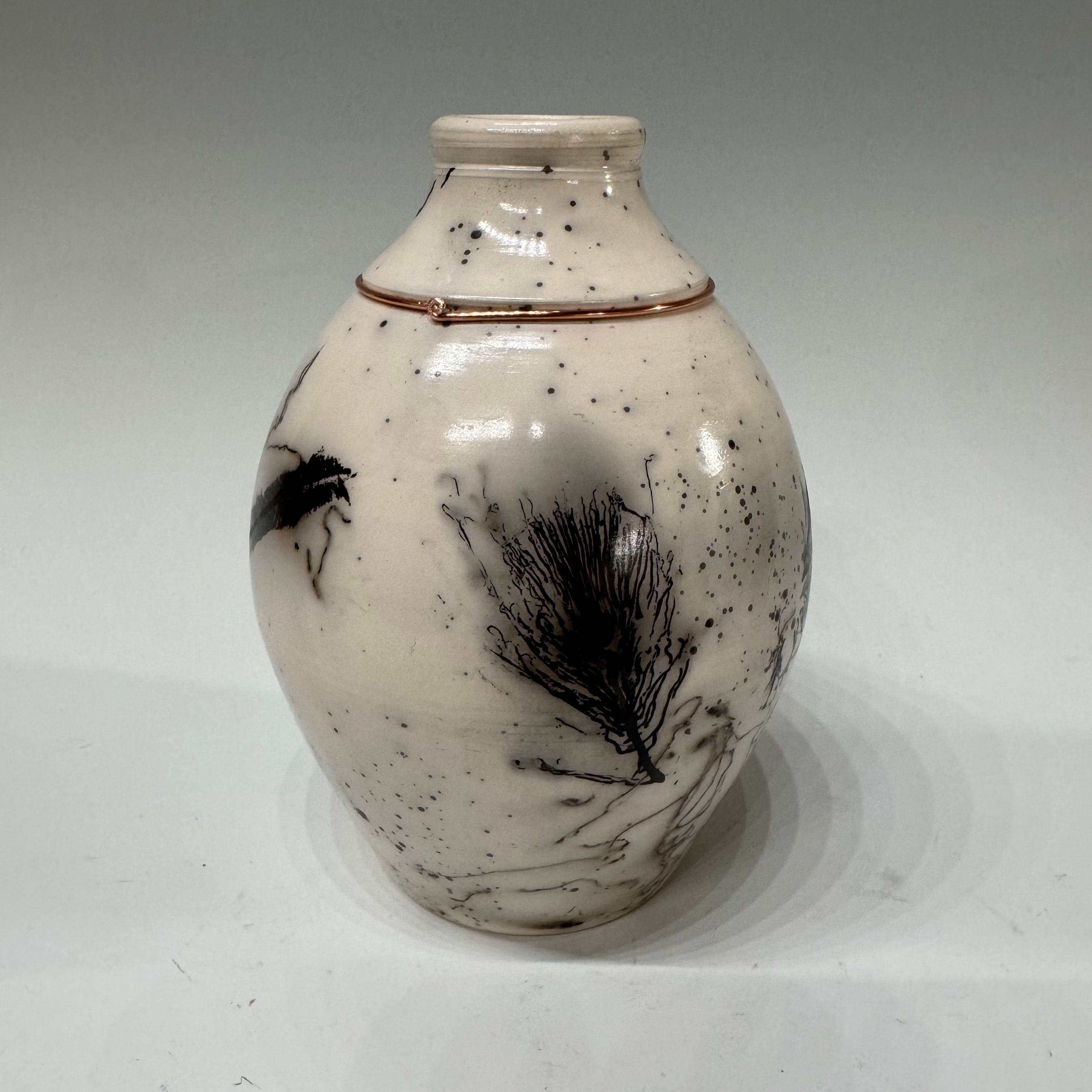 Smoked Porcelain Vase - 5.5” x 4”