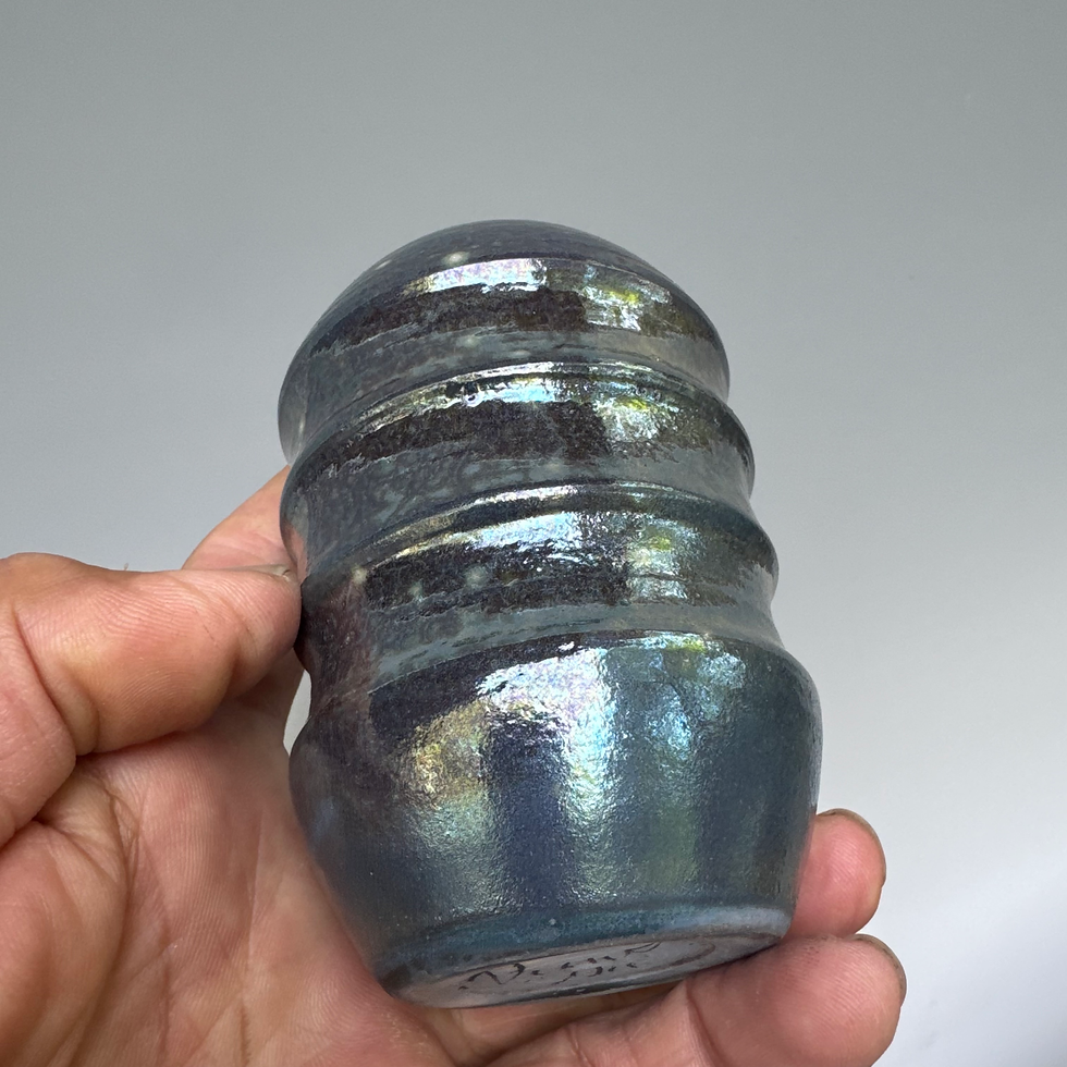 Thumbnail: Raku-fired, luster Vessel  4 1/2“ x 2 7/8”