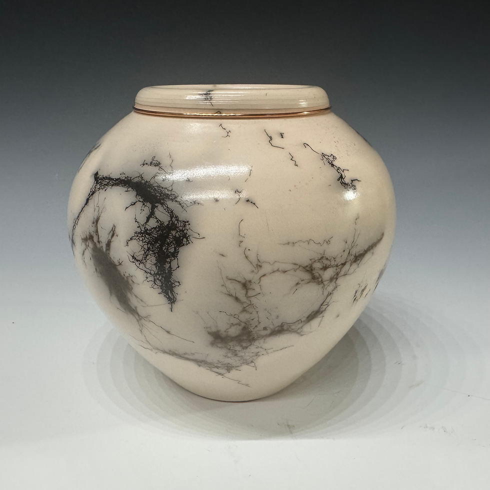 Smoked porcelain vase - 5 1/4“ x 5 1/4“