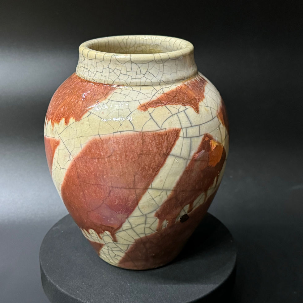 Thumbnail: Raku-fired Vessel  7 1/4 x   6”