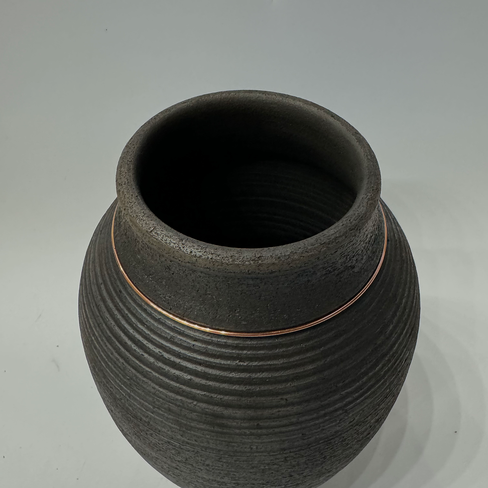 Thumbnail: Decorative Smoked Vessel -  10 1/4” X 5 7/8”