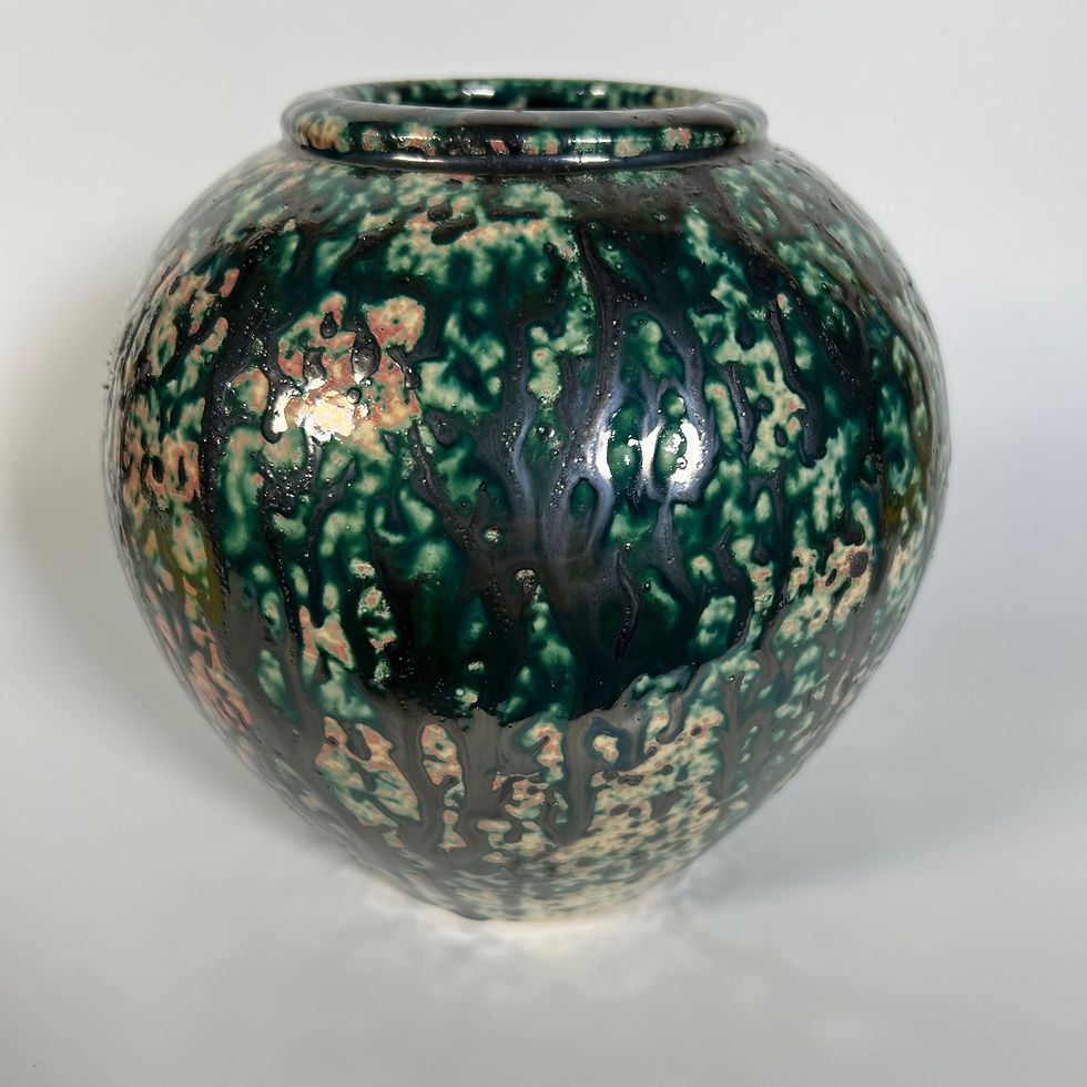 Thumbnail: Decorative Luster fired vessel 6.5” x 6.5”