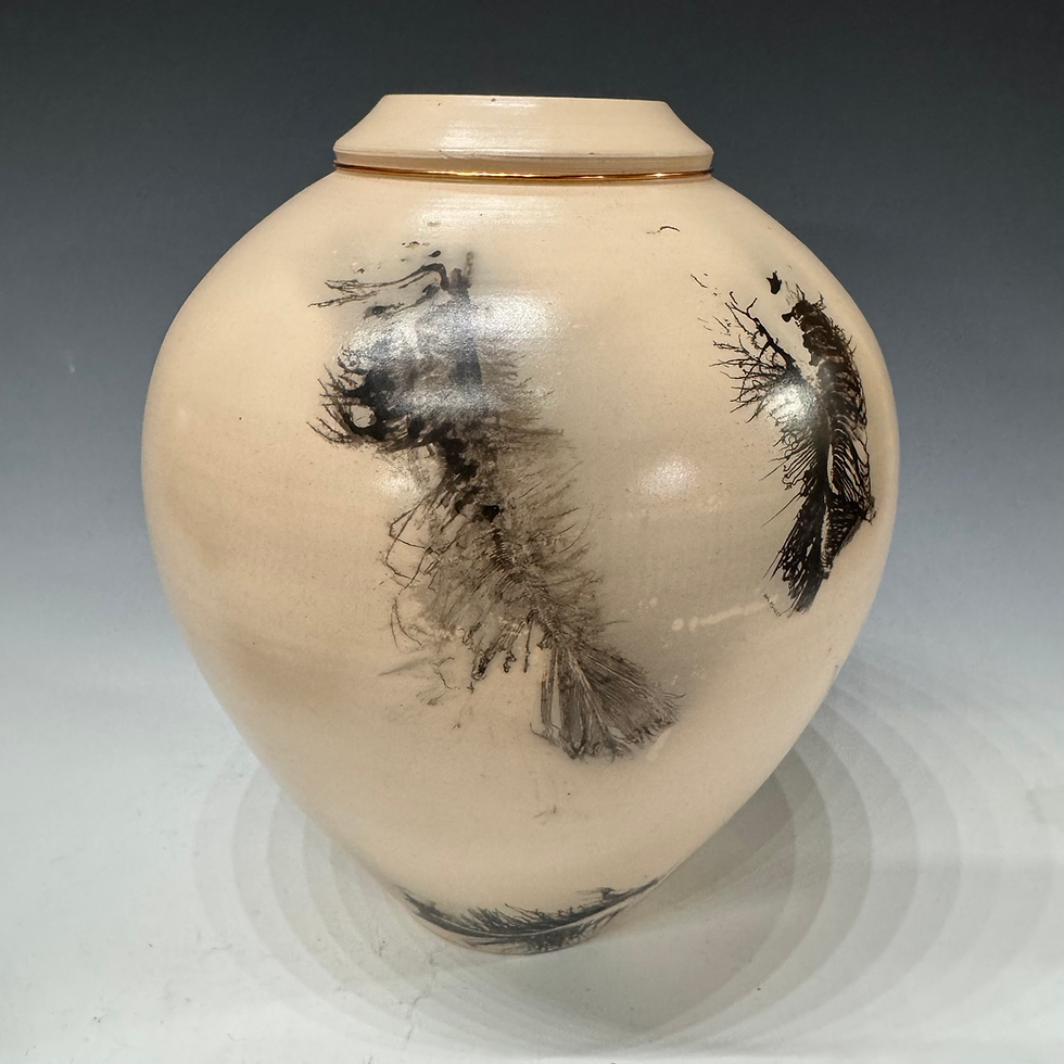 Thumbnail: Smoked Stoneware vase -  9” x 7 5/8”