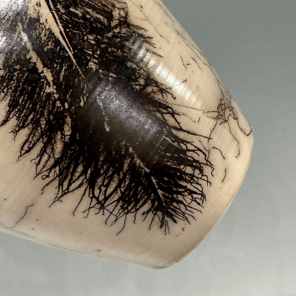 Thumbnail: Smoked Porcelain Vase -  4.25” x  2.5”