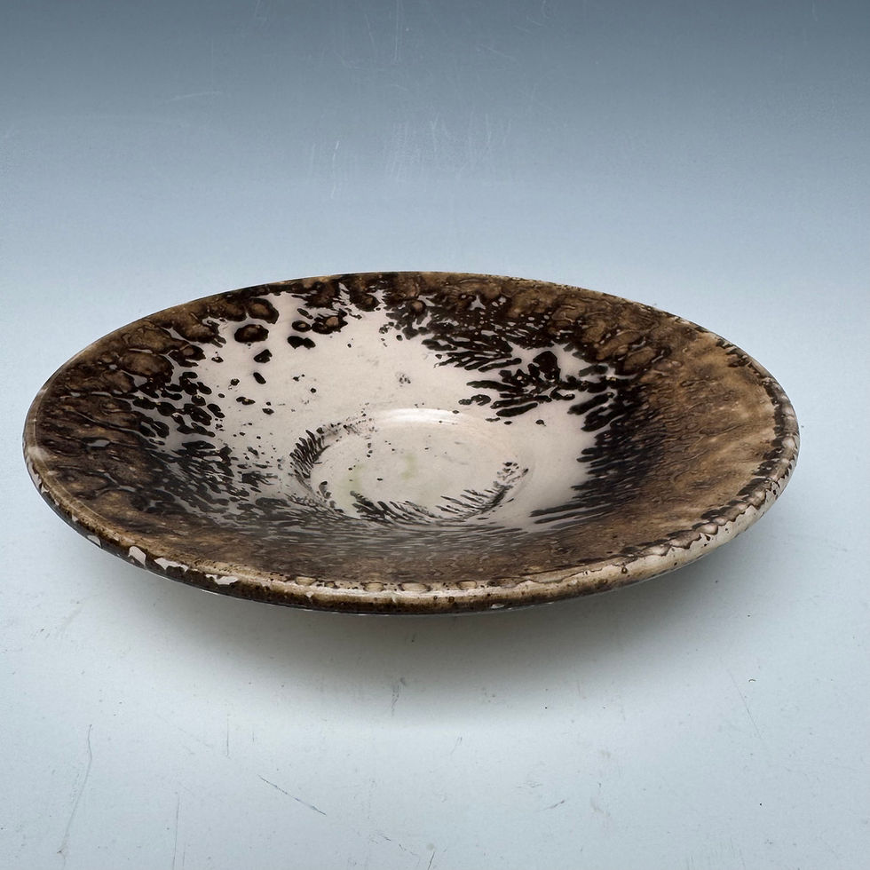 Thumbnail: Obvara fired Stoneware dish 7“ x  1 1/4”