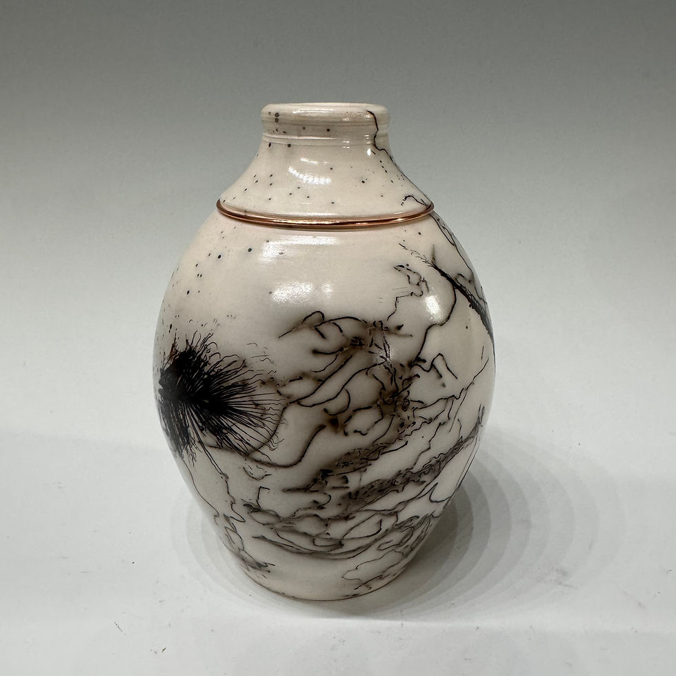 Thumbnail: Smoked Porcelain Vase -  5.5” x  4”