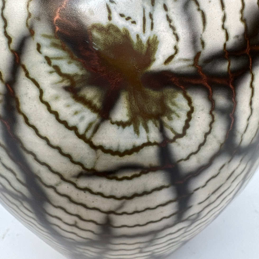 Thumbnail: Saggar Raku Vessel 7 1/4” x 6 1/4”