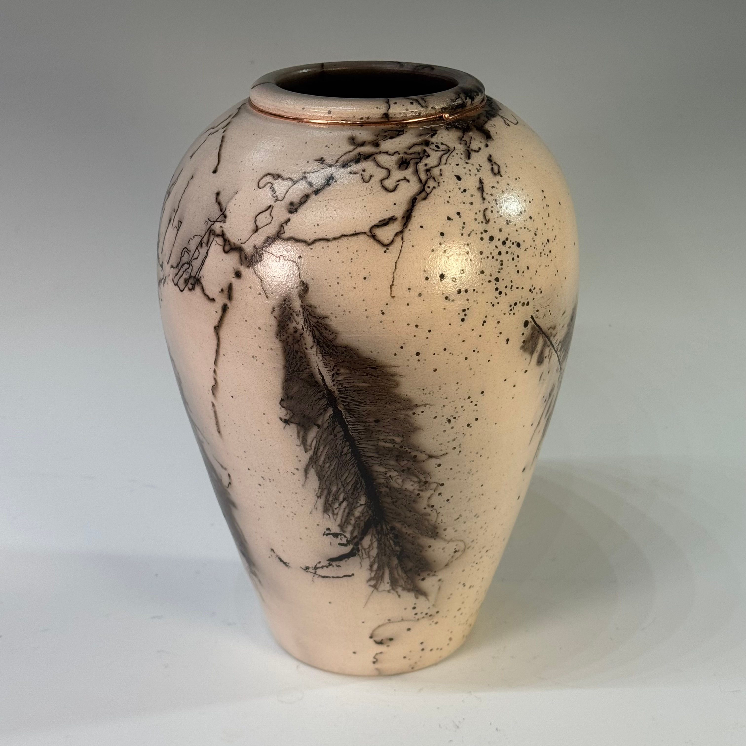 Smoked Porcelain Vase - 9.5” x 6.5”