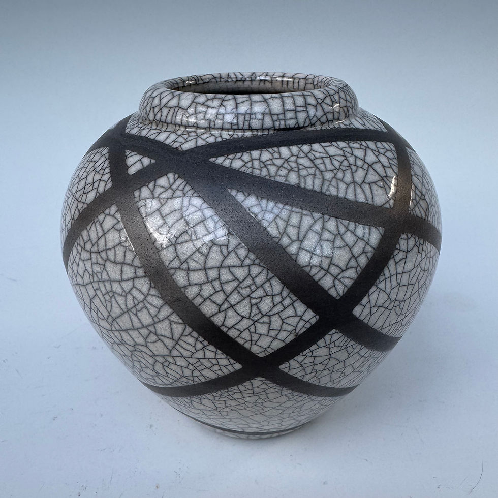 Thumbnail: Raku-fired Vessel  5“ x 5.5“