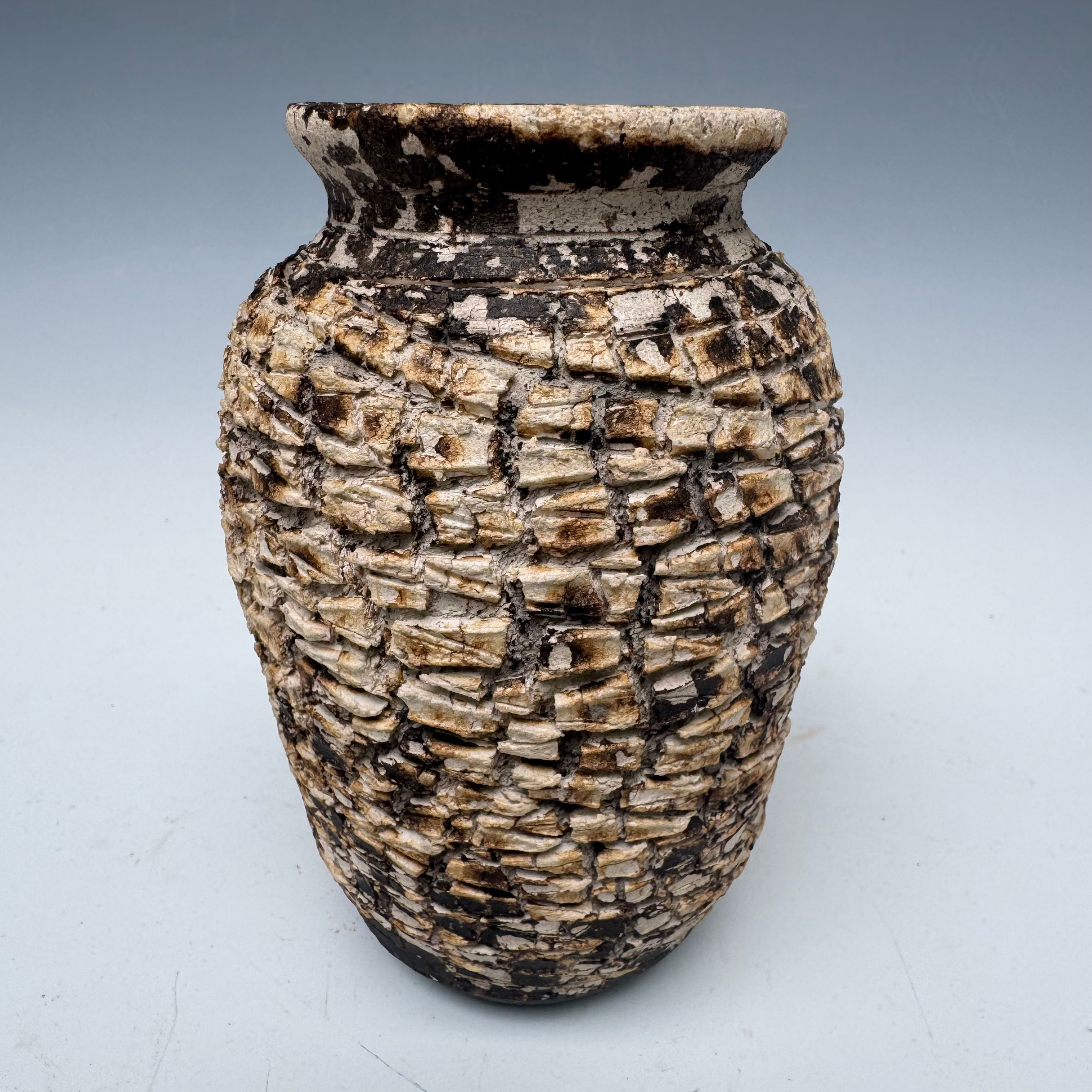 Obvara fired Stoneware Vase 5.25“ x 3.5“