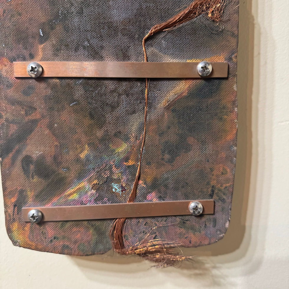 Thumbnail: Saggar fired Wall piece,   19 1/2 X 6" x 3/4