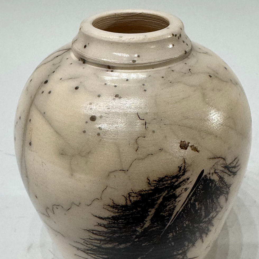Thumbnail: Smoked Porcelain Vase -  4.25” x  2.5”