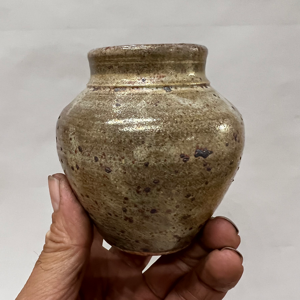 Decorative Luster Vessel 3 75" x 3.5"