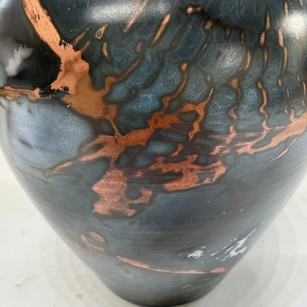 Thumbnail: Saggar fired Porcelain Vase 6 7/8“ x 5 1/4“