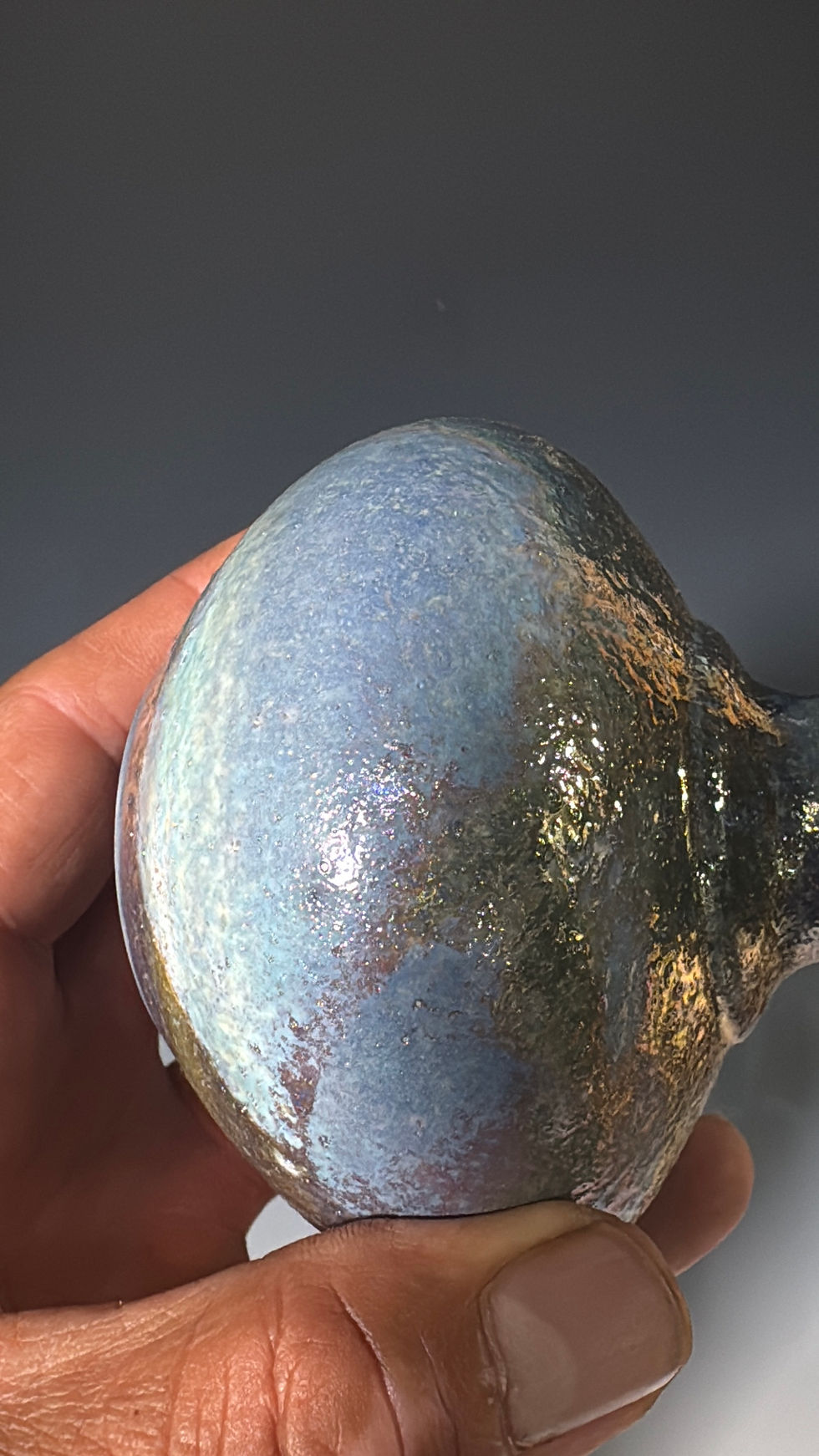 Thumbnail: Raku-fired luster Vessel  3.25“ x 3.75“