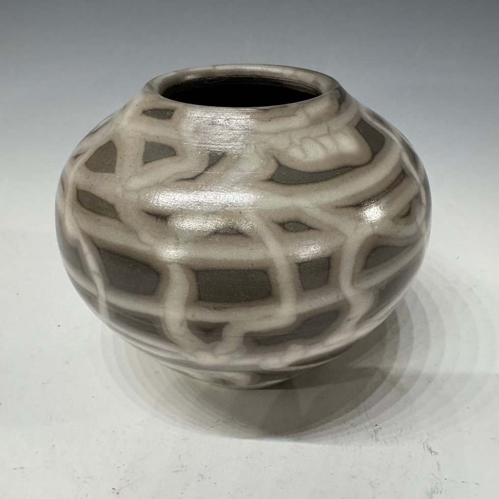 Thumbnail: Smoked Stoneware vase -  3.75” x  4.5”