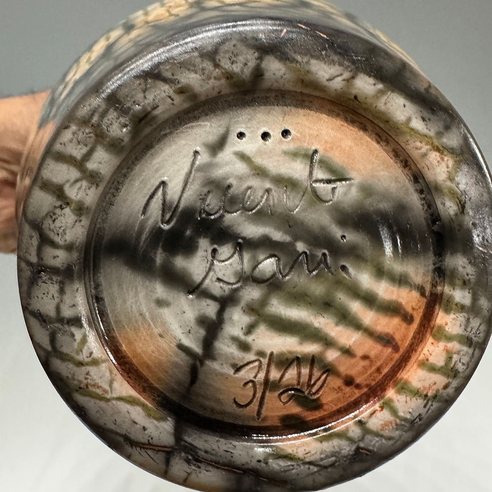 Thumbnail: Saggar fired Vase 8.25“ x 6.25“