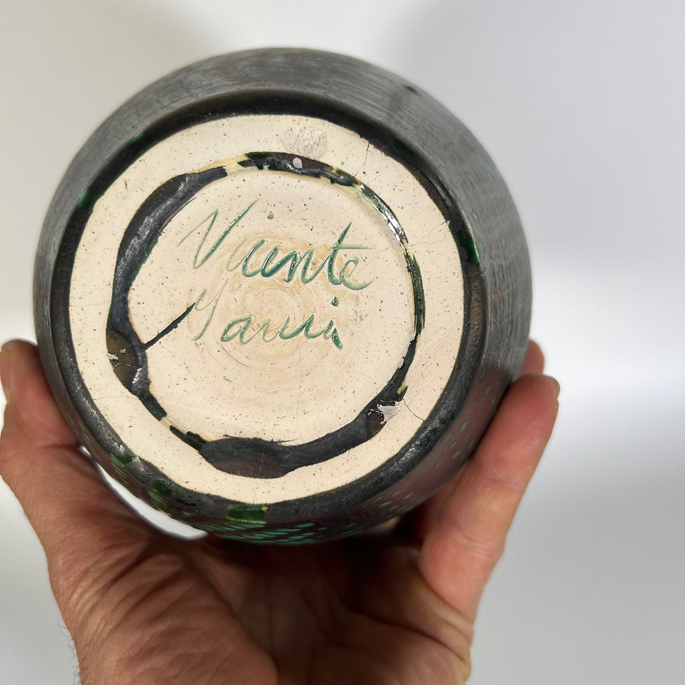 Thumbnail: Stoneware vessel  7 5/8" x 6"