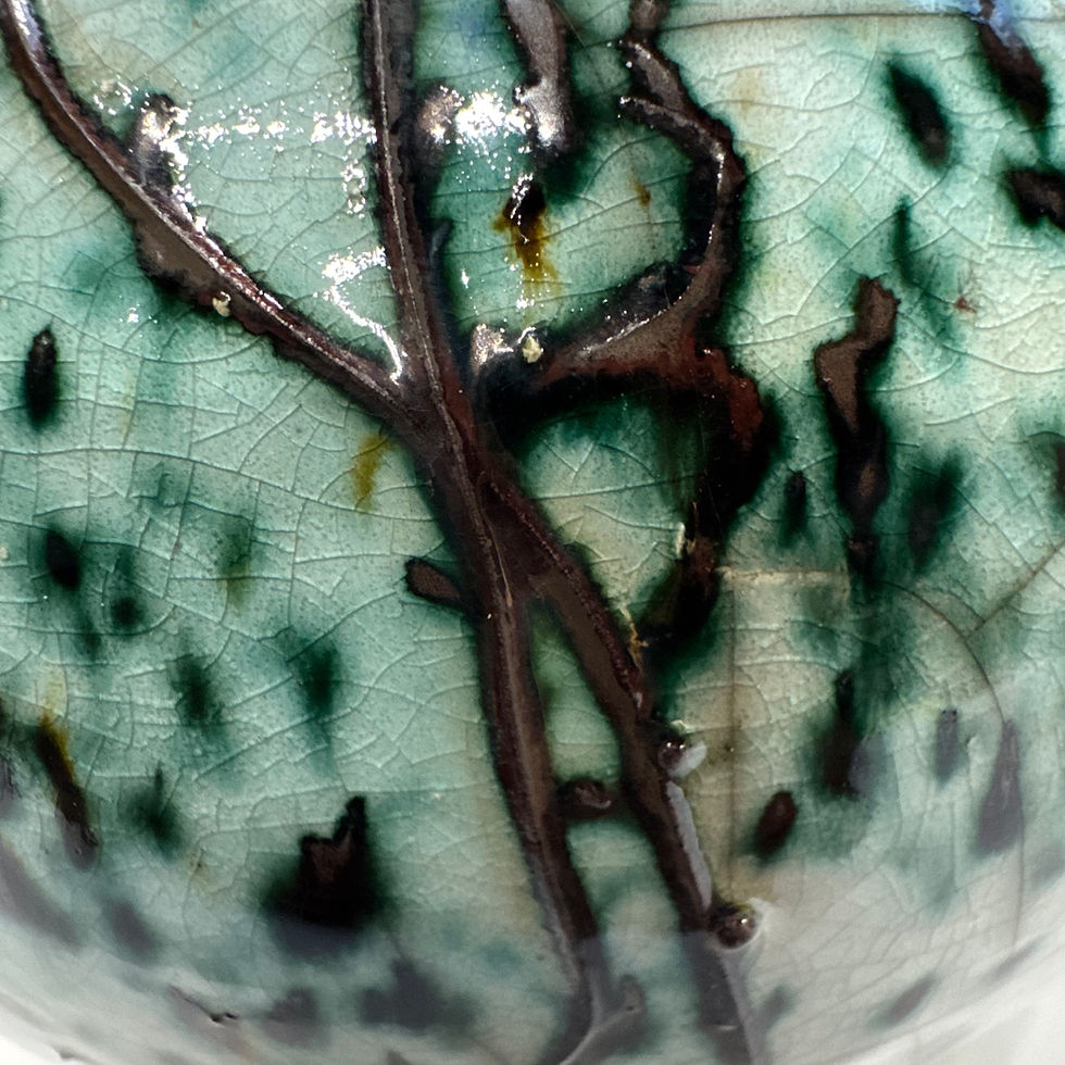 Thumbnail: Raku-fired Porcelain Vessel  5.5” x 5.75”