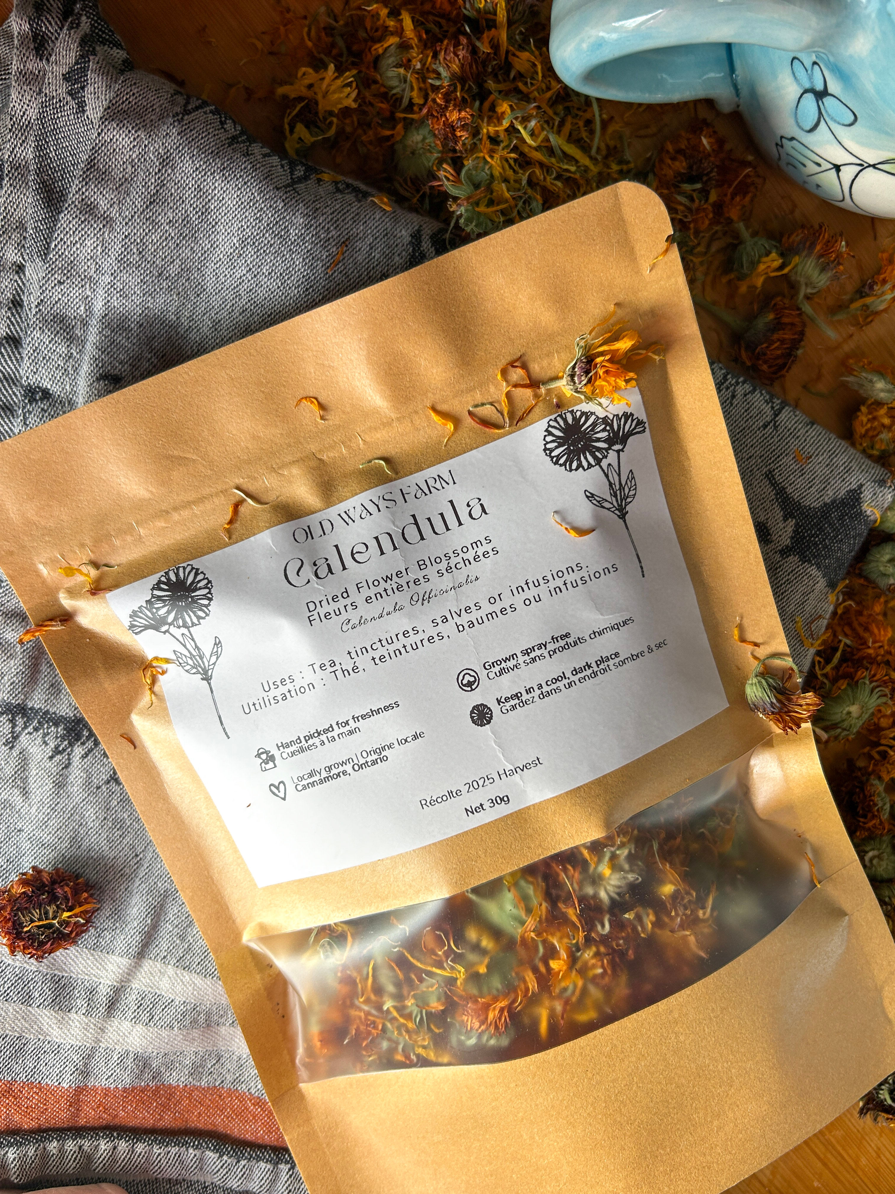 Dried Calendula Flowers