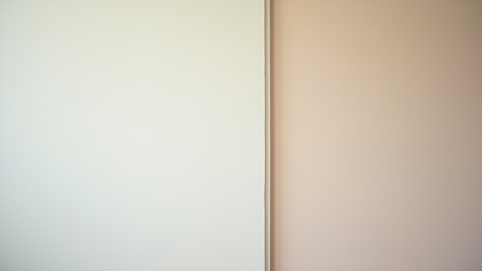 Close-up view of a freshly painted wall with a smooth finish