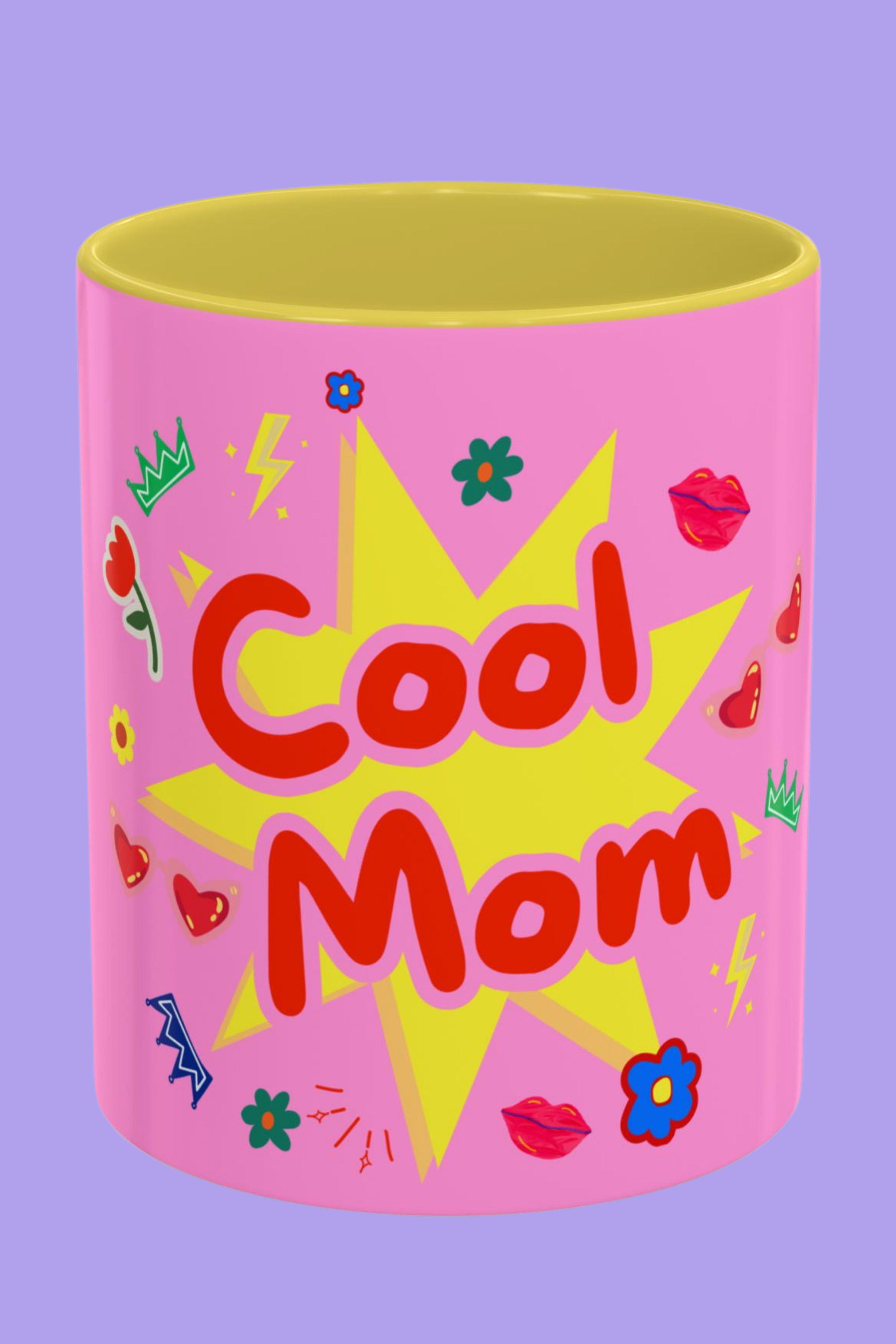 "Cool Mom" Temalı Porselen Kupa