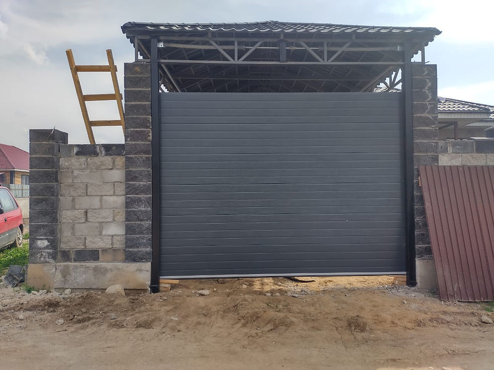 Секционные ворота антрацит