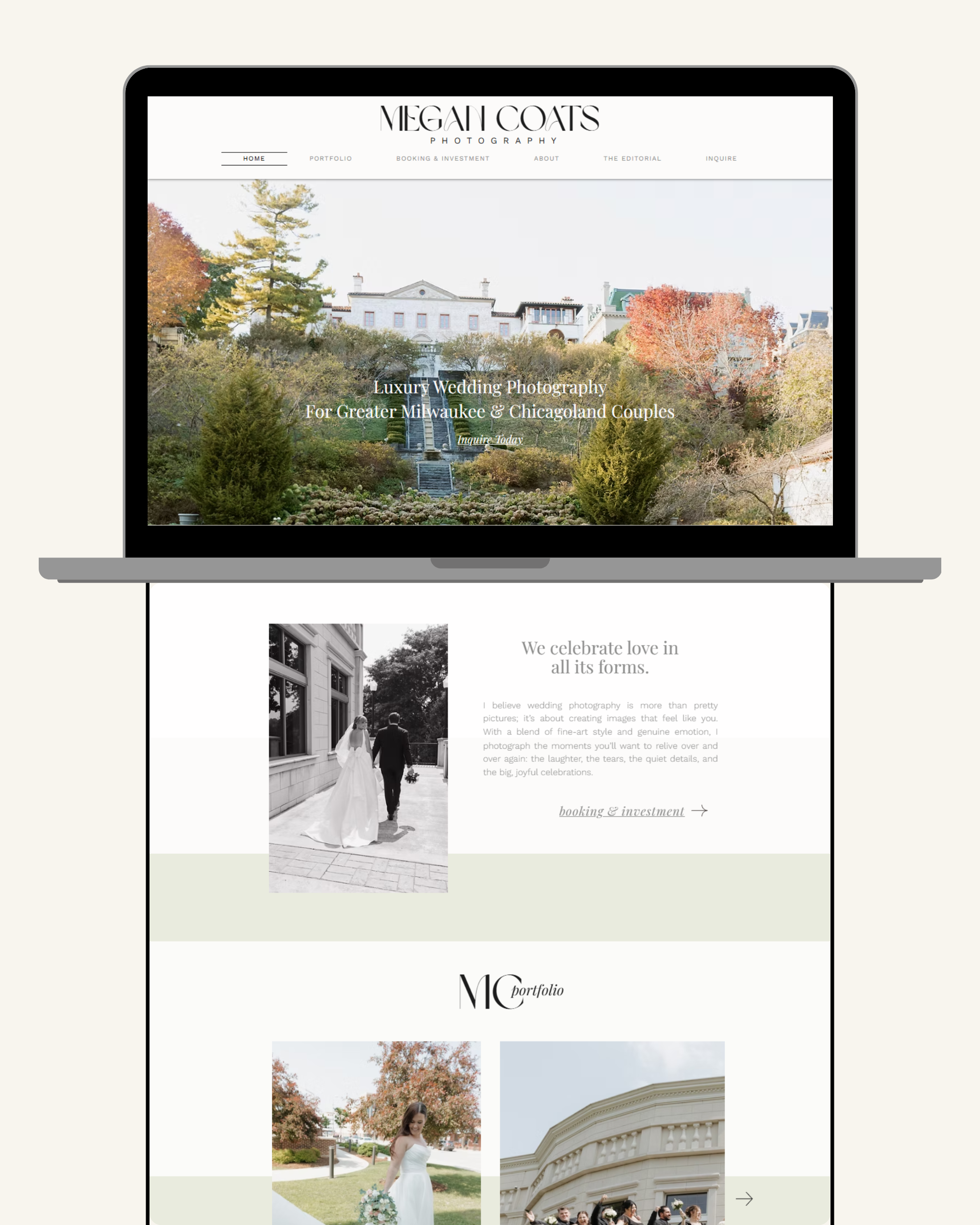 Custom Website build for Megan Coats Wedding Photography