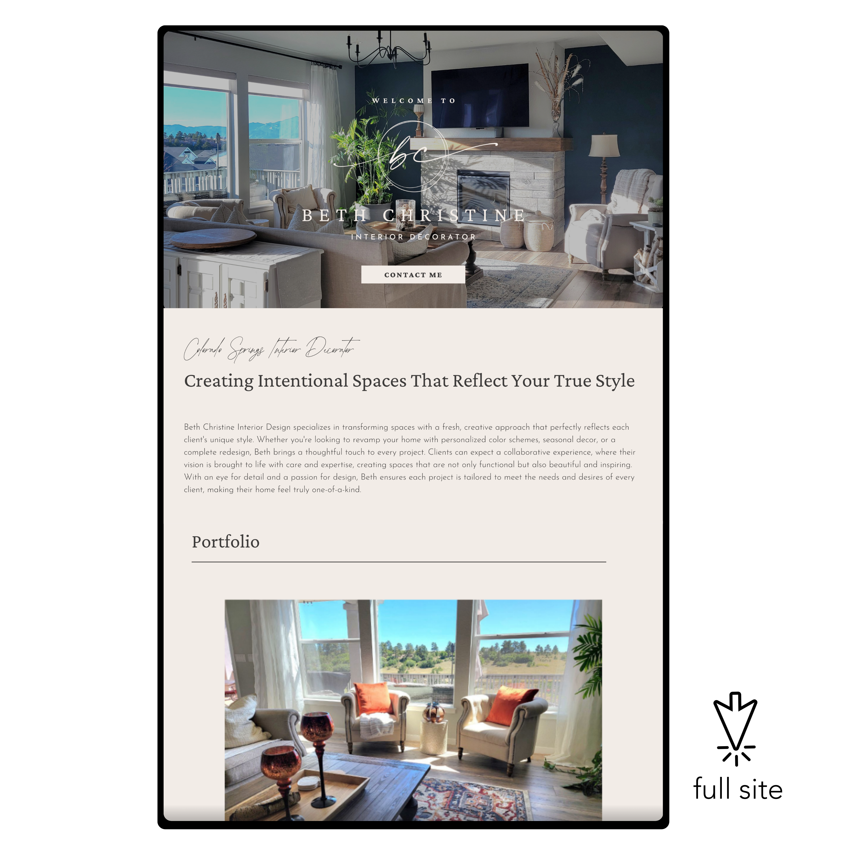 Interior design brand identity & website build