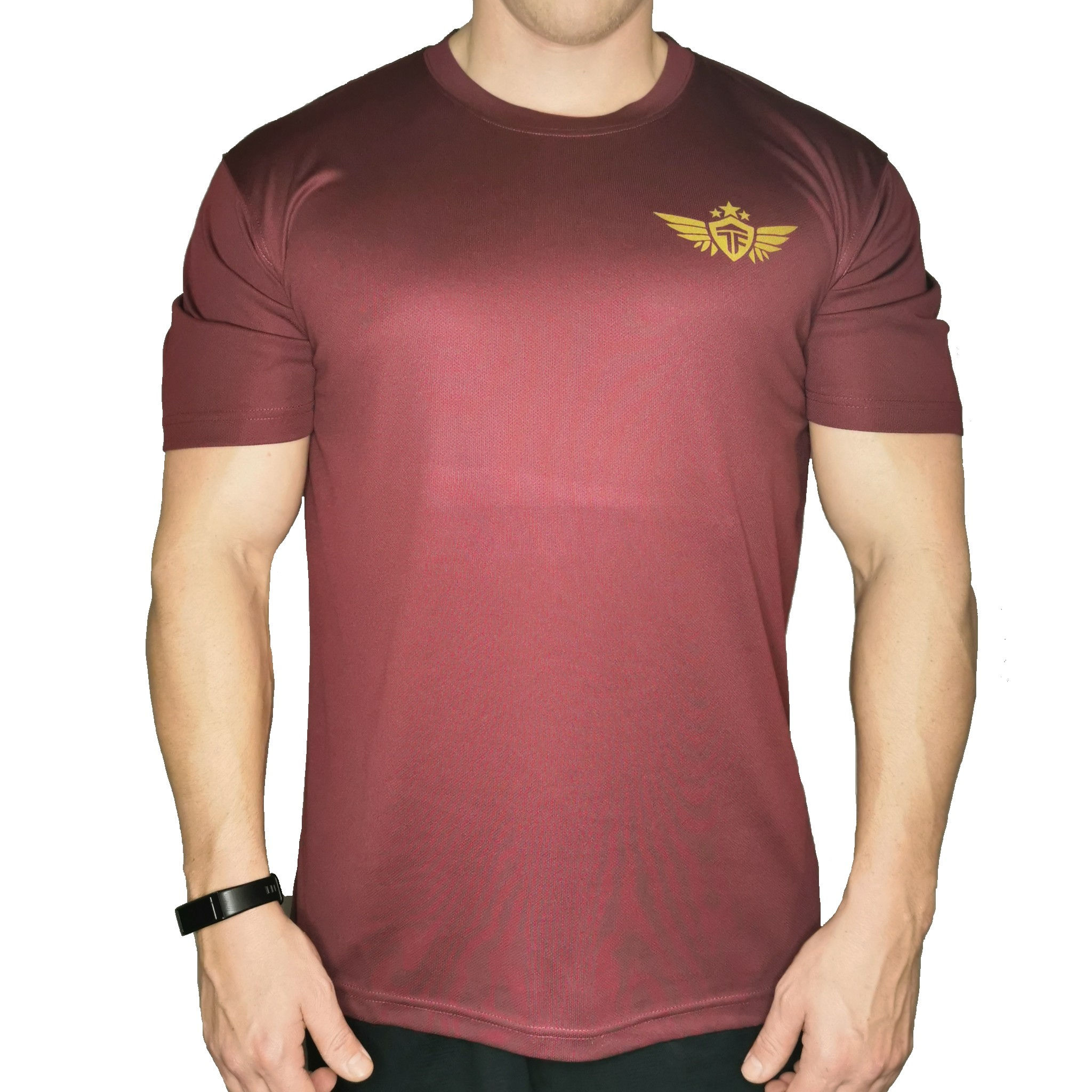 Quick-Dri Sports Tee - Burgundy