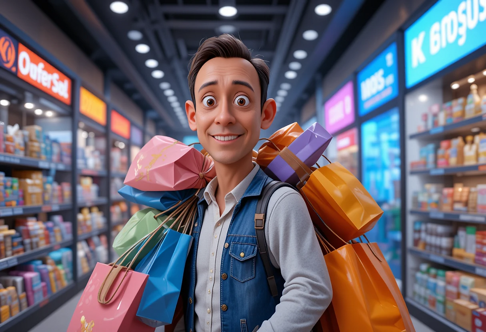 Hombre comprando por impulso