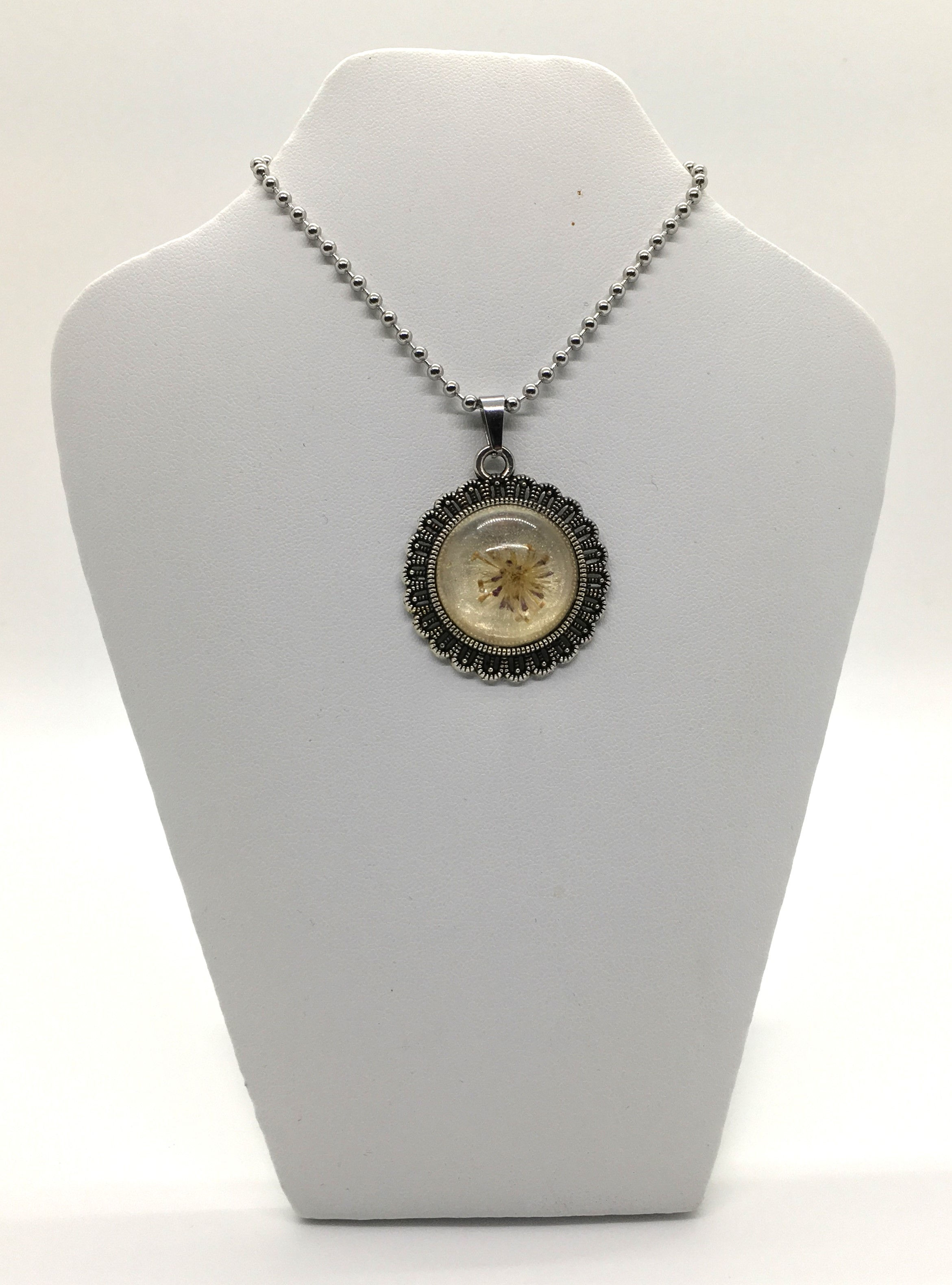 Dried Aster Pendant (A4)