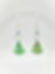 Apatite, Selenite & Glass Lampwork Tree Earrings (C676)