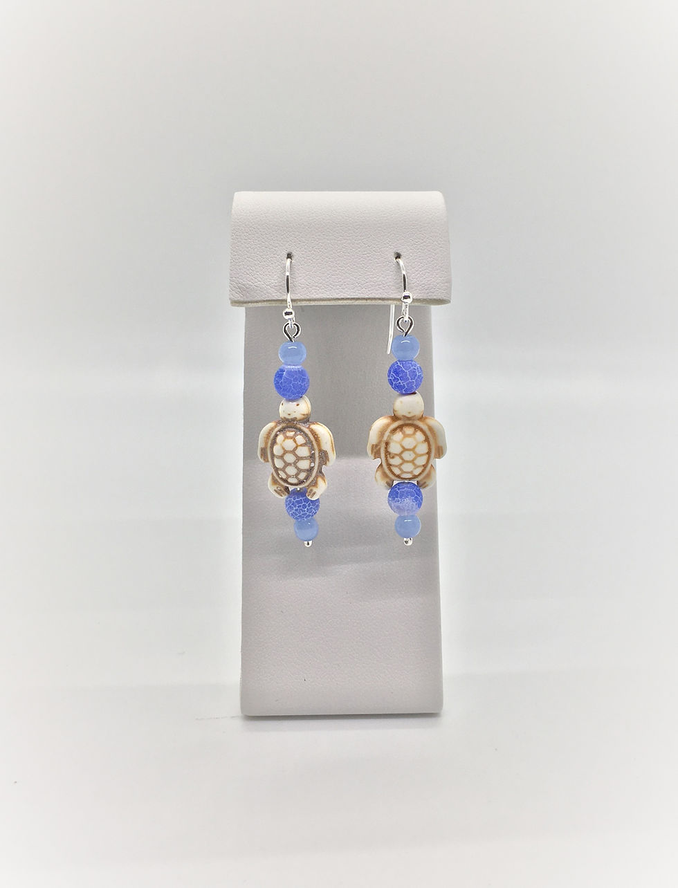 Agate & Turtle Charm Earrings (C411)