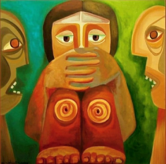 Geni | 90cm X 90cm | Acrylic on Canvas | 2021 | Ticiana Parada