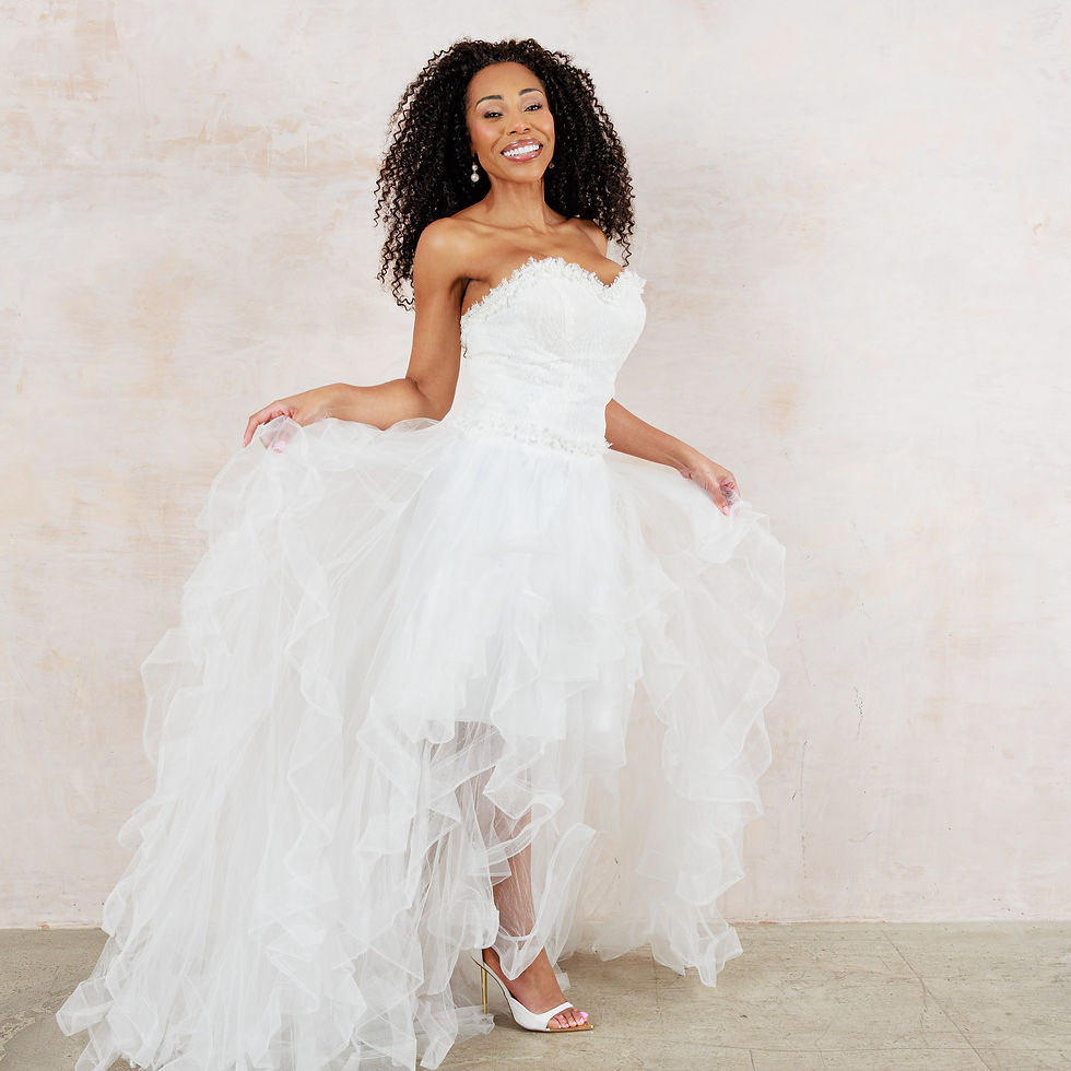 Discover the Rhea wedding gown at BWTR, a stylish choice for the modern bride.