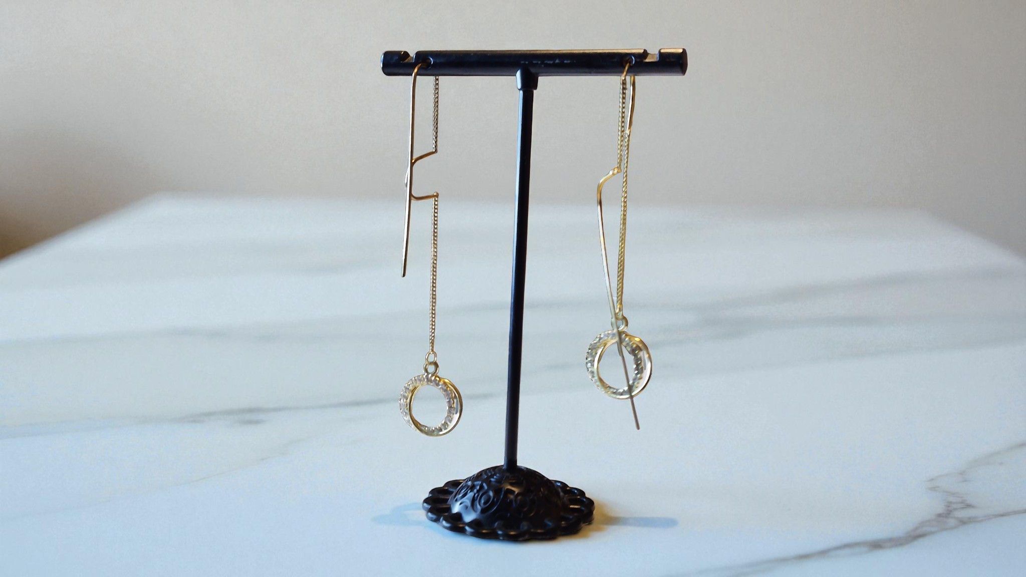 Discover elegance with The Lena Pendulum Earrings exclusively at With Love, The Gift Shop. These unique clock pendulum-shaped